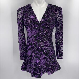 Dress the Population Kelsey Dress Womens Size Large  Purple Whimsygoth Formal
